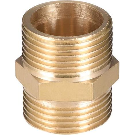 Lot de 4 Raccords Mâles en Laiton 3/4", Raccord Hexagonal pour Tuyau, Plomberie, Eau et Installation de Canalisation (1/4)