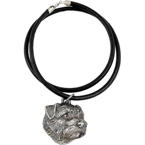 Norfolk Terrier: collar con colgante plateado para amantes de los perros, joyería única de Art-Dog. (1/5)