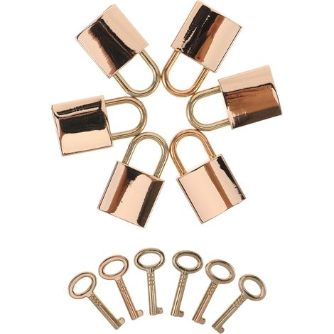 cadenas dorés brillants lot de 6 Petit cadenas vintage avec
