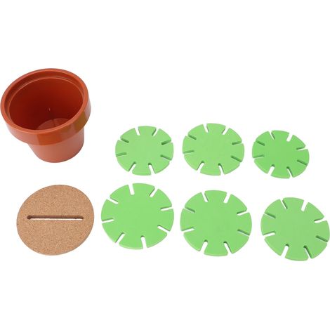 Dessous de verre en forme de Cactus, antidérapant, isolant thermique, joli tapis de tasse de boisson avec support de pot de fleurs, pour décoration de table de maison (1/5)