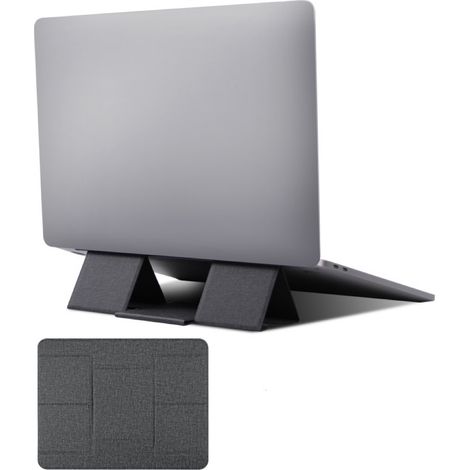 Desktop-Laptopständer, MacBook-Ständer, faltbarer und tragbarer Laptopständer, geeignet für Laptops von 11 bis 16 Zoll, schwarz.