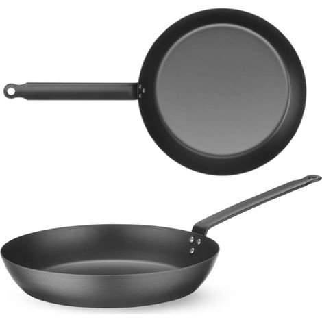 Sartén para todo tipo de cocinas, fabricada en acero al carbono, diámetro 244 mm (1/5)