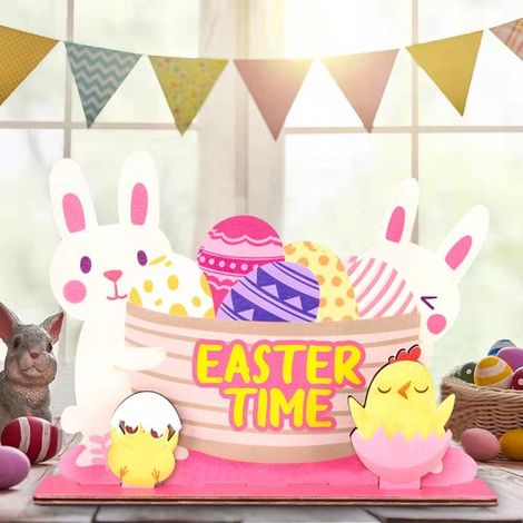 Decoración de Pascua - Juego de 2, decoración de mesa, conejo, animales, centros de mesa (1/2)