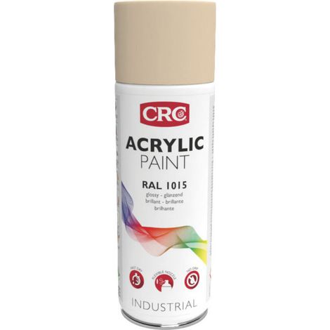 CRC Farblack Acrylic Paint hellelfenbein, Inhalt: 400ml 6 Stk