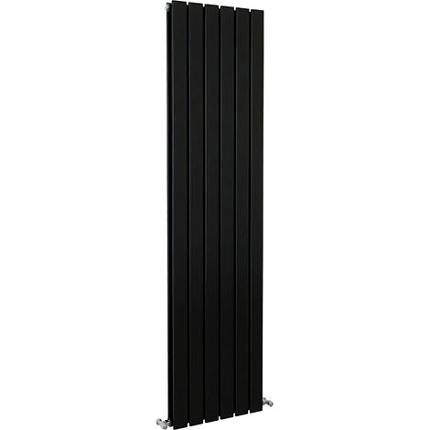 SKY Bathroom Flat Panel Radiator Vertical 1600x408mm Double Black (1/5)