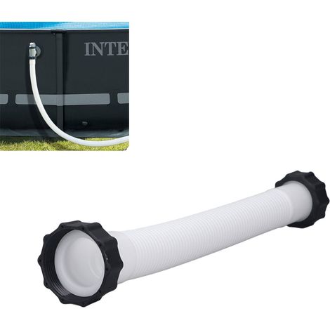 Kit tuyau et écrou de pompe Intex/Bestway blanc, adapté aux tuyaux de piscine de remplacement de 0,4 m de diamètre et de 1,5 pouce de diamètre. (1/5)