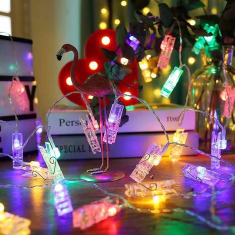 LED-Lichterkette zum Aufhängen von Fotos (Farbe), ohne Bohren (1/2)