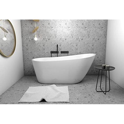 ECOLAM Baignoire autoportante Elma 150x80 cm + siphon Click clack Baignoire acrylique modern (1/5)