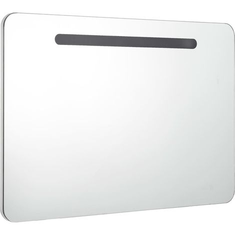Armoire murale de salle de bain à miroir LED 80x11x55 (1/5)