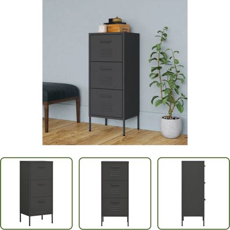Schubladen - Lagerschrank Anthrazit 42,5x35x101,5 cm Stahl (1/5)