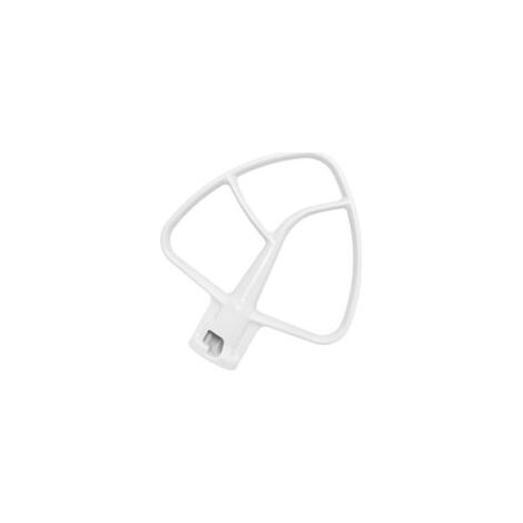 K45B Batteur plat avec revêtement pour mixeur KitchenAid de 4,5 à 5 litres, pagaie pour mixeur compatible avec les accessoires de cuisine à tête inclinable, blanc