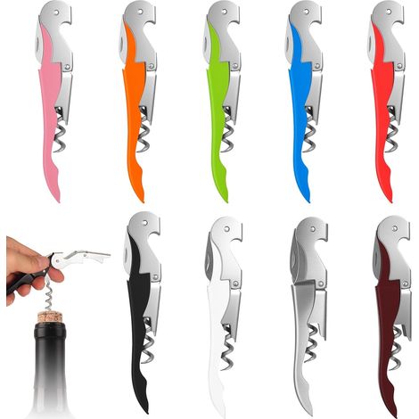 9 Pcs Decapsuleur de Sommelier, 3 en 1 Ouvre Bouteille de Vin, Tire-Bouchon et Bouchon en acier inoxydable, coupe-capsule professionnel pour sommeliers, serveurs et barmans (1/5)