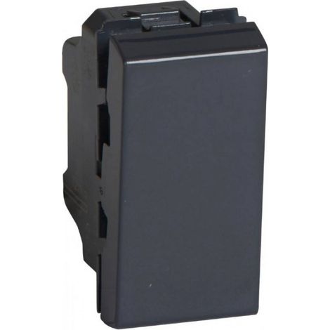 Interrupteur ou va-et-vient 10AX 250V Mosaic 1 module - anthracite - Legrand (079101) (1/2)