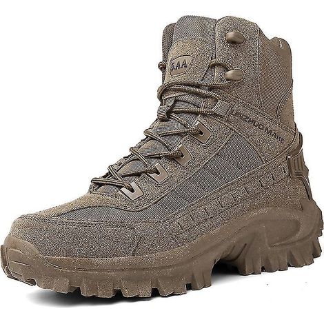 Kideng Herren-Militärstiefel, Kampfstiefel, taktische Schuhe, Sicherheitsschuhe für die Arbeit, B21-39-Braun