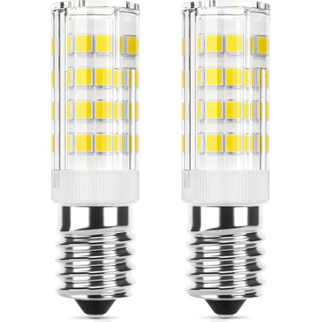 Ampoule LED E14 5 W (équivalent 50 W halogène), 300 lm, lumière jour 6000 K, base céramique, non dimmable, pack de 2