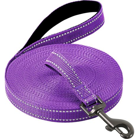 Dog Lead 3m/5m/10m/15m/20m, Long Reflective Dog Lead with Padded Handle, Training Leads for Dogs with Strong Hook from Small to Large (1/5)