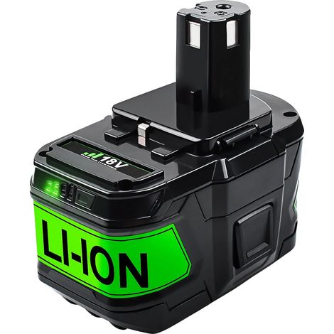 Batterie de remplacement, 18V, Li-ion, compatible avec Ryobi, 1 PACK 9.0Ah (1/2)