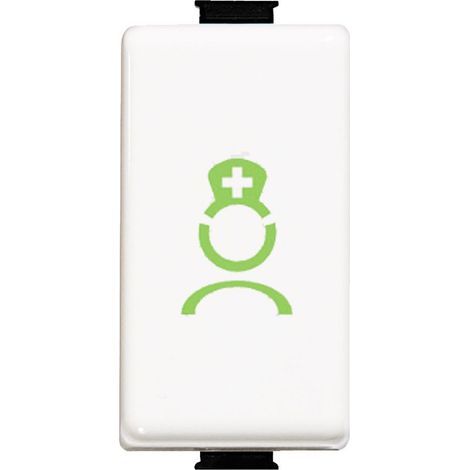 Pulsante annullo chiamata WC icona infermiera verde BTicino AM5005CM