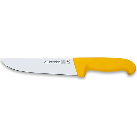 Couteau de boucher fin avec manche jaune proflex 18 cm