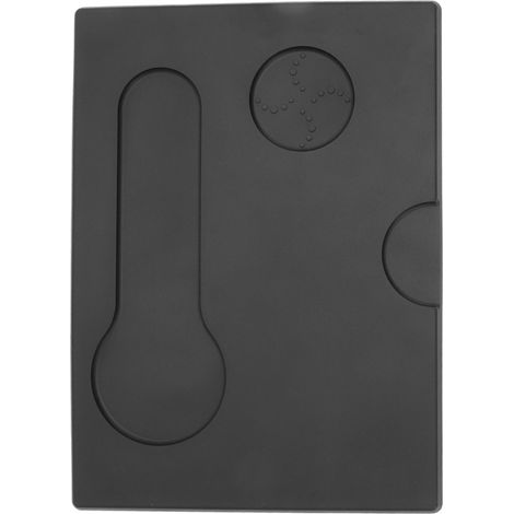 Multifunktionale, rutschfeste Eck-Tampermatte aus PVC für Kaffeefilter, ideal für Küche, Bar und Geschäft, Schwarz (1/5)
