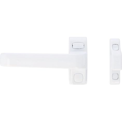 AMIG Béquille pour crémone en aluminium GAMMA 122 x 70 mm Aluminium Blanc - Gauche (1/5)