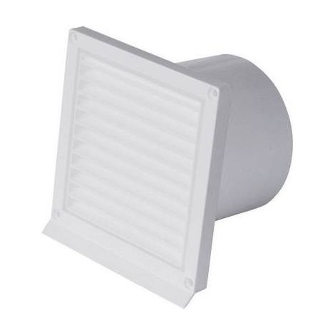Wallair NW100 RSK Griglia per cappa di aspirazione con aletta posteriore Plastica Adatto al diametro del tubo: 10 cm (1/2)