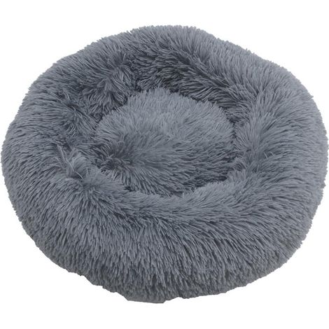 Hundebett Hundekissen Hundekorb Plüsch Tierbett Katzen Hundesofa Dunkelgrau 40x40x15 cm (1/3)