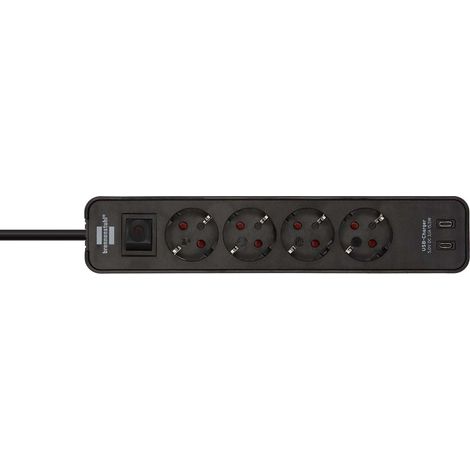 Brennenstuhl Ecolor multiprise électrique noire 3500W (1/4)