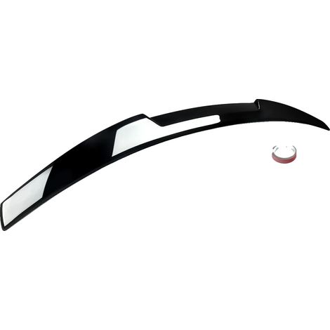 Spoiler trasero, mejora la aerodinámica, material ABS duradero, negro brillante. (1/2)