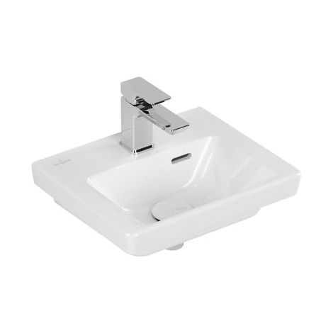 Villeroy & Boch Subway 3.0 - Meuble-lavabo 370x305 mm, avec trop-plein, trou pour robinet, blanc alpin 43703701 (1/5)