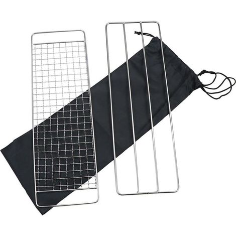 Set di 3 griglie per barbecue in acciaio inox, supporto per una cottura uniforme della bistecca (1/5)
