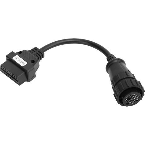 Câble OBD2 16 broches 240mm Connecteur de diagnostic automobile portable pour camion