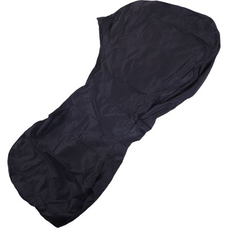 Housse intégrale pour moteur hors-bord, imperméable, résistante et inaltérable, en tissu Oxford 600D noir, pour moteurs de 60 à 90 CV. (1/4)