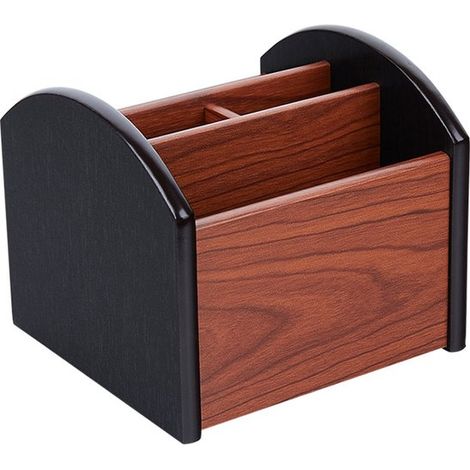 Soporte para mando a distancia, organizador de escritorio de madera: almacenamiento multifuncional para mandos a distancia (1/2)