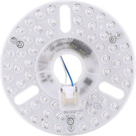 Panneau lumineux LED magnétique de remplacement pour ventilateur de plafond de 5,3 pouces, 24 W, 3 CCT, à intensité variable, avec fonction mémoire. (1/5)