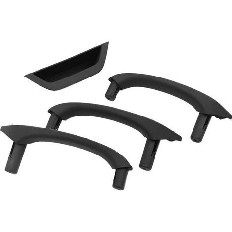 Ensemble de poignées de porte intérieures et de poignées de maintien pour BMW, noir, ensemble de 4 pièces (1/5)