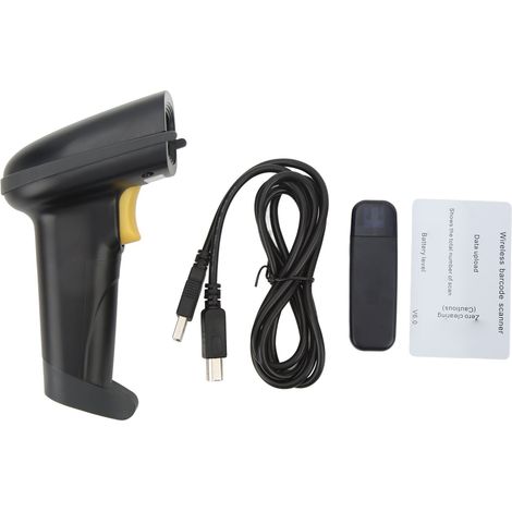 Lecteur de codes-barres sans fil A51, lecteur laser 1D automatique portable avec récepteur USB pour magasins, supermarchés et entrepôts (1/5)