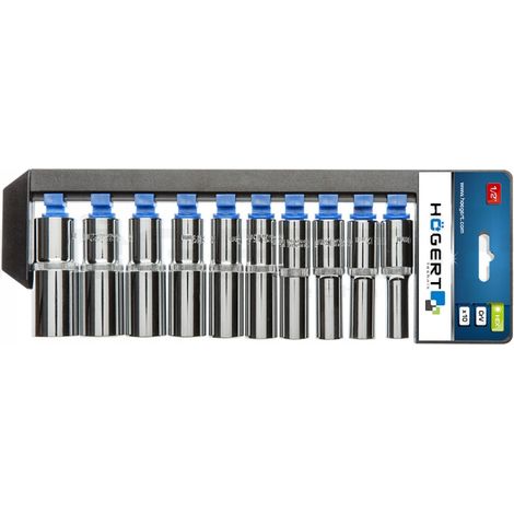 Jeu de douilles Hogert HT1A888 10-24 mm 10 unités (1/3)