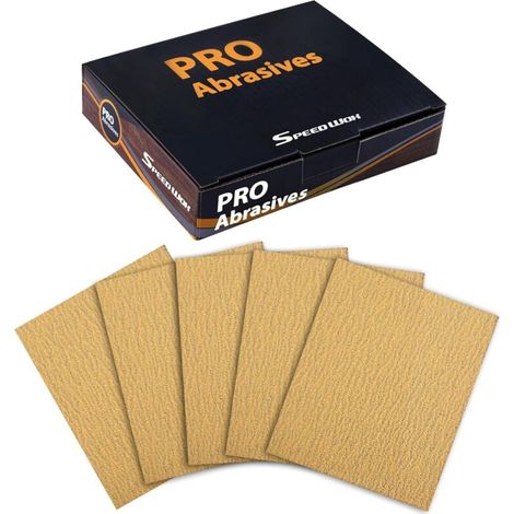 1/4 feuille feuille de papier sablé 25PCS Premium Sand Paper 80 feuilles de ponçage 5.5" x 4.5" papier sablé pour bois métal automobile meubles bois Clip-On, main blocs de ponçage (1/5)
