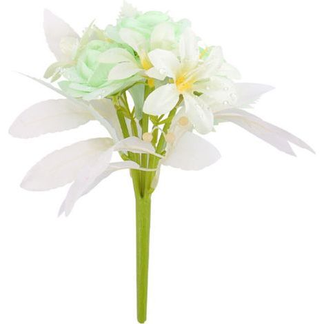Bouquet de fleurs artificielles, fausses fleurs, plante-Vert (1/5)