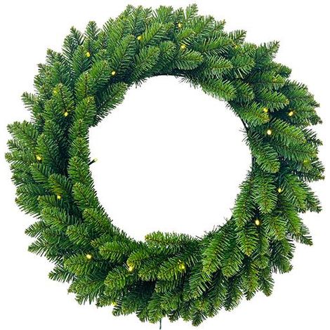 NATALE - GHIRLANDA VERDE Ø 65CM C/LUCE A BATTERIA MAURER (3XAA NO INCLU)