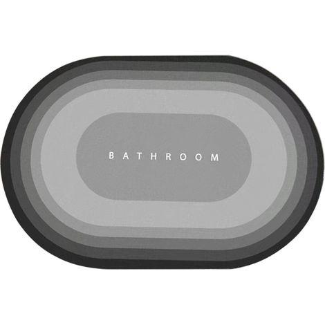 Tapis de sol de salle de bain en diatomite souple et caoutchouc absorbant, antidérapants (1/5)