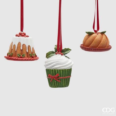 EDG Enzo De Gasperi Addobbo Natalizio Dolcetti H7 cm Verde Rosso 3 Assortiti 1 Pezzo – Decorazione per Albero di Natale (1/2)