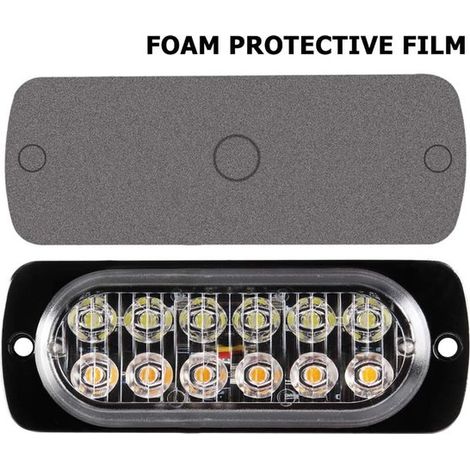 Per luci lampeggianti a LED ultrapiatte 4x12, luci di segnalazione, strisce di illuminazione di emergenza, luci per auto, luci lampeggianti automatiche, universali per 12-24V, auto (1/5)