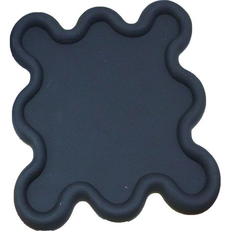 Set de 6 dessous de plat PVC forme irrégulière noir, résistant à la chaleur et imperméable pour cuisine (1/5)