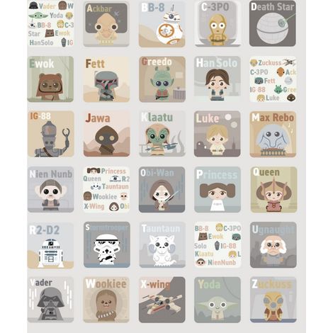 Rouleau de papier peint auto-adhésif - Star Wars - Alphabet pour enfants (1/5)