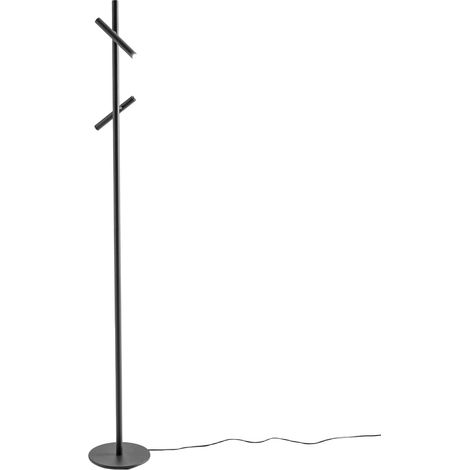 Lampada da Terra GPIN40 - Piantana 10,8W 2 Spot LED Orientabili in Alluminio Nero Opaco 3000K - Gealuce