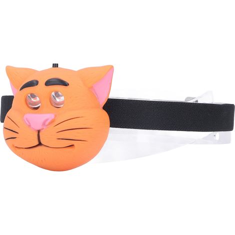 Kinder-Stirnlampe in Katzenform, 2 Leuchtmodi, leicht, tragbar, mit Akku, Kunststoff-Stirnlampe für Camping (1/5)