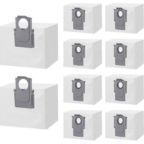 Lot de 10 sacs aspirateur + accessoires compatibles avec Xiaomi S8+, S8 Pro Ultra, S7 MaxV Ultra, S7 Pro Ultra, Q7+, Q7 Max+, Q5+, T8