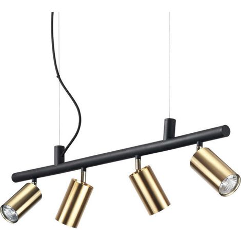 Suspension Métal Noir Spots Orientables Laiton Dynamite (1/2)